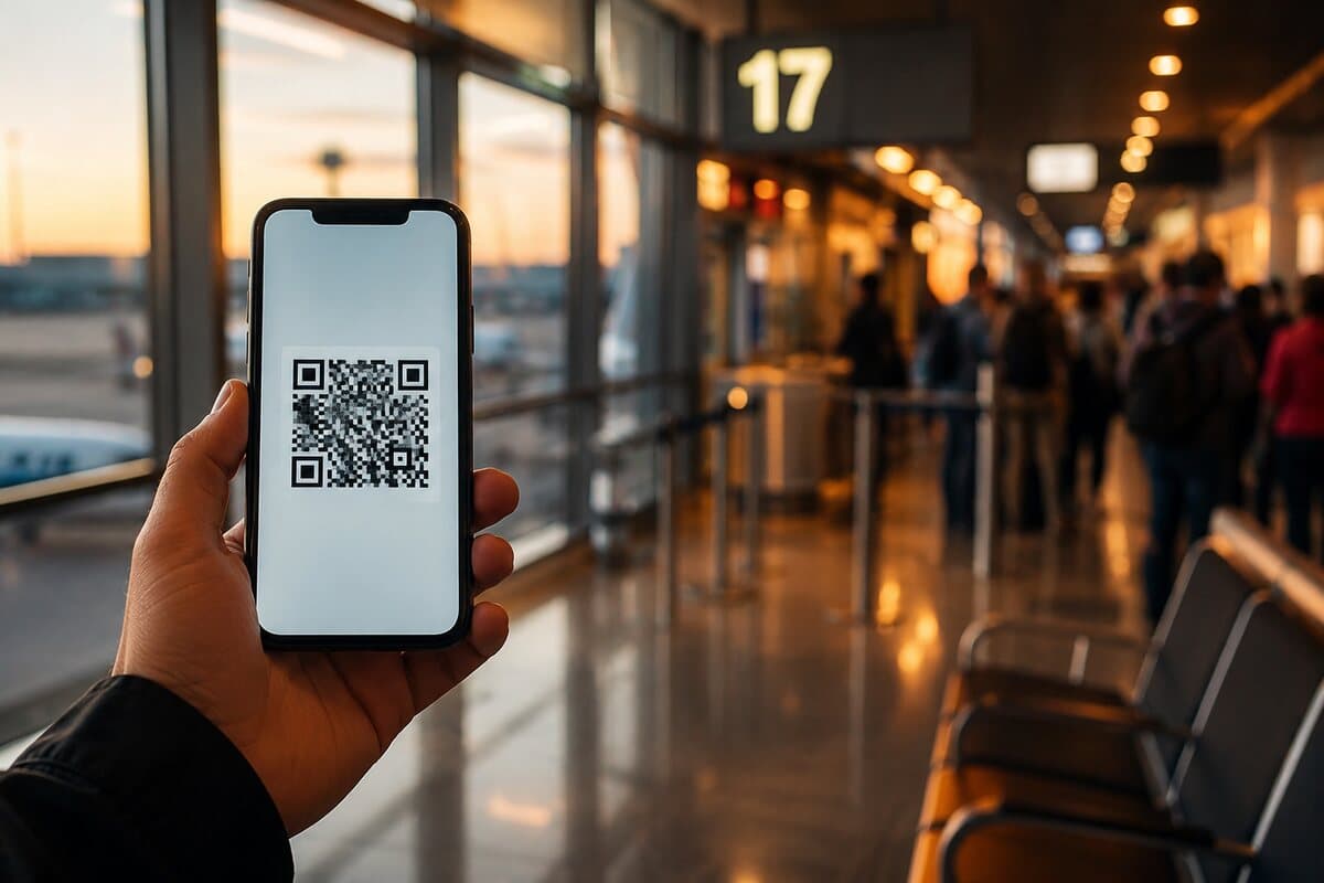 QR code TDAC présenté au contrôle d'immigration à l'arrivée en Thaïlande