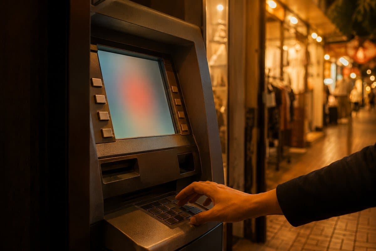 Distributeur automatique en Thaïlande — les retraits Wise y sont bloqués depuis 2026